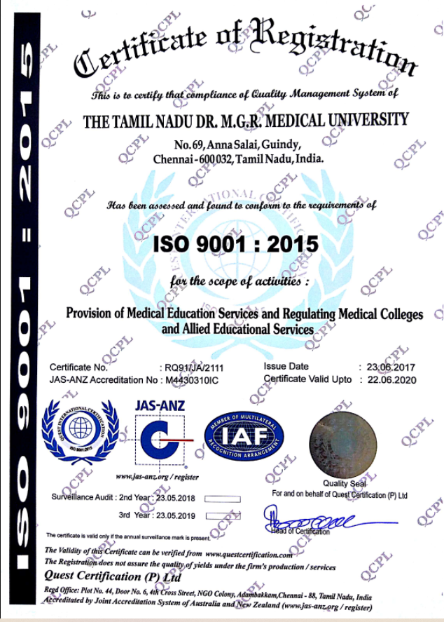 ISO Certificate for Educational Institute